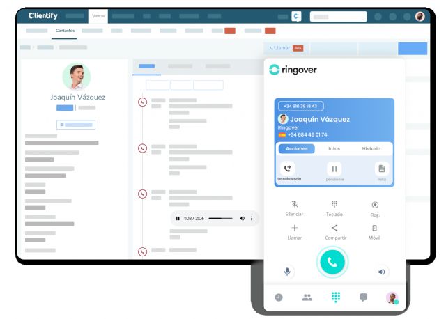 Ringover se integra con el CRM de Clientify para mejorar el contact center de pymes y startups - 1, Foto 1