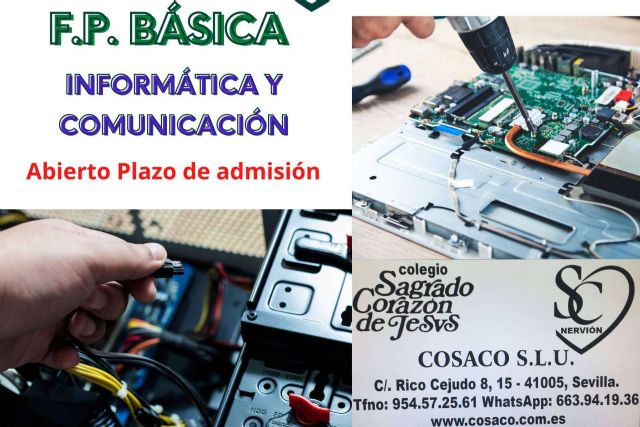 Tasa de éxito del 100 % en la Formación Profesional Básica de Informática disponible en el Colegio Concertado Sagrado Corazón de Jesús en Nervión, Sevilla - 1, Foto 1