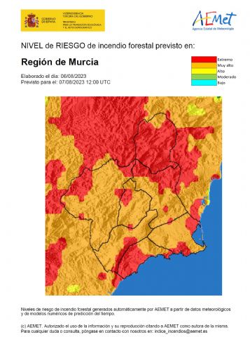 Nivel de riesgo de incendio forestal para hoy Muy Alto en la mayor parte de la Región - 1, Foto 1