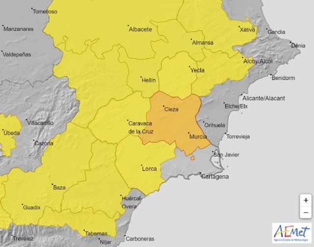 Aviso naranja por aumento de temperaturas en la Región de Murcia - 1, Foto 1