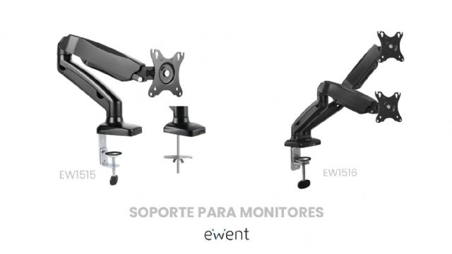 Ewent organiza los espacios de trabajo con sus soportes de escritorio - 1, Foto 1