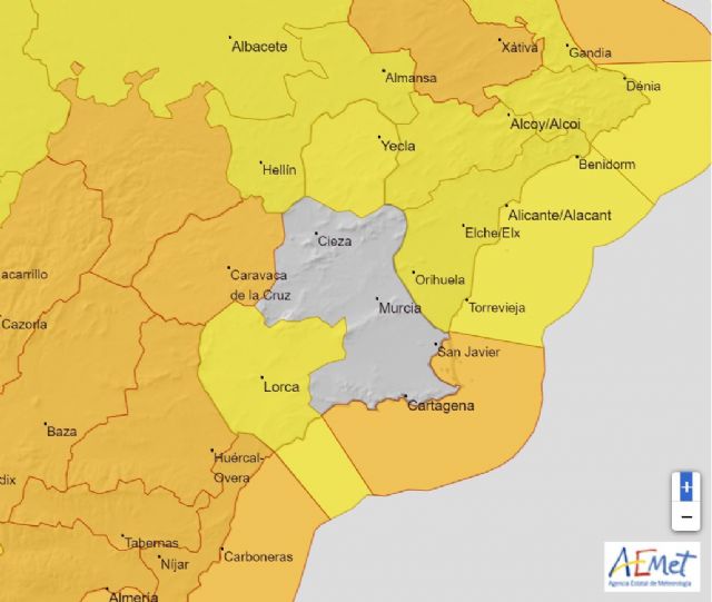 La Agencia Estatal de Meteorología informa de avisos por fenómenos adversos por viento y costeros en la Región de Murcia - 1, Foto 1