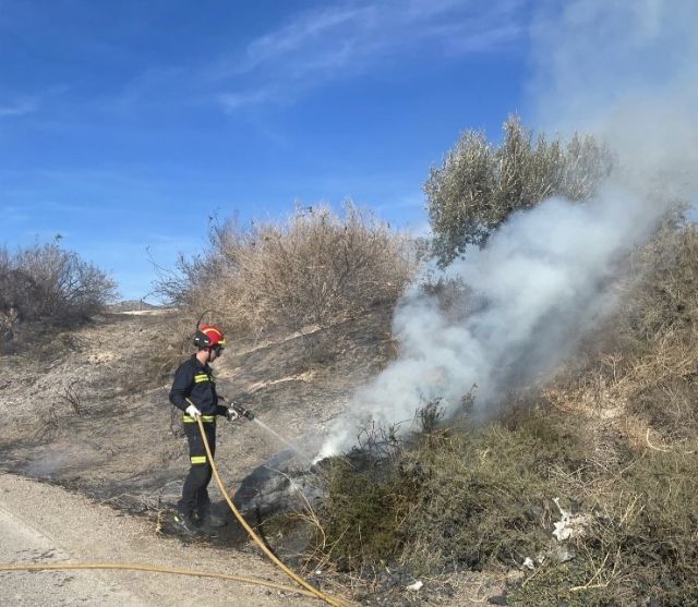 Servicios de emergencia sofocan incendio en la Hoya pedanía de Lorca - 1, Foto 1