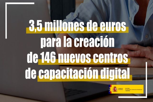 Educación, Formación Profesional y Deportes destina más de 3,5 millones de euros a la creación de 146 nuevos centros de capacitación digital - 1, Foto 1