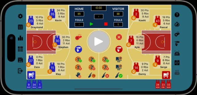 Basketball Stats Assistant muestra todas las estadísticas de baloncesto - 1, Foto 1