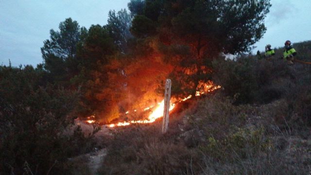 Conato de incendio forestal en la subida al Monte San Julián en Cartagena - 1, Foto 1