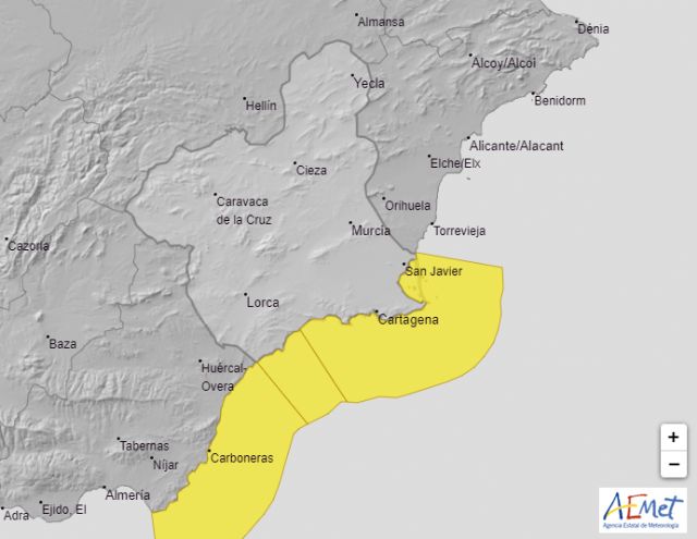 Meteorología advierte de temporal en la costa a partir de mañana noche y durante todo el viernes (Aviso amarillo) - 1, Foto 1