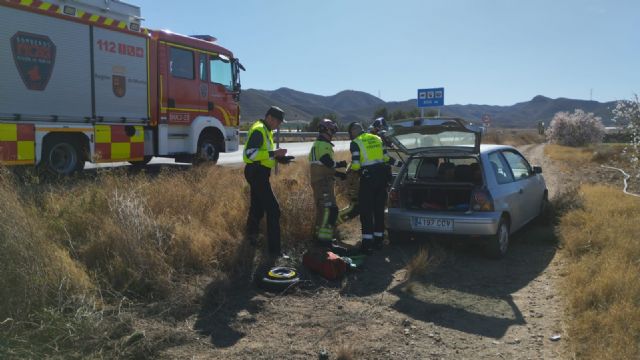 Conductora herida en accidente de tráfico en la Autovía RM-11 Lorca>Águilas - 1, Foto 1