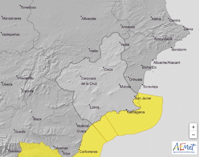 Actualización de la Agencia Estatal de Meteorología por fenómenos adversos para los próximos días en la Región de Murcia - 1, Foto 1