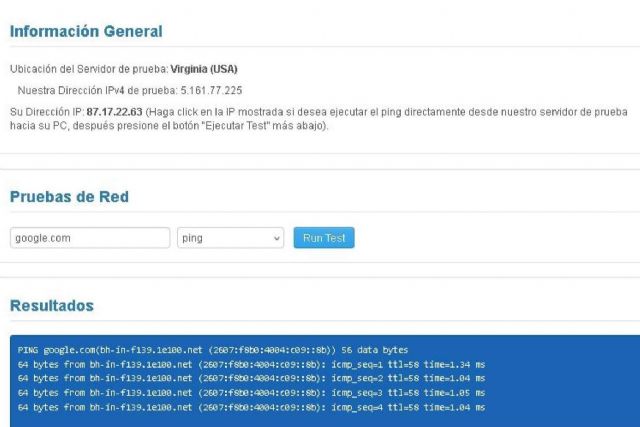 VPSuniverse cuenta con una herramienta sencilla para hacer ping a un website - 1, Foto 1