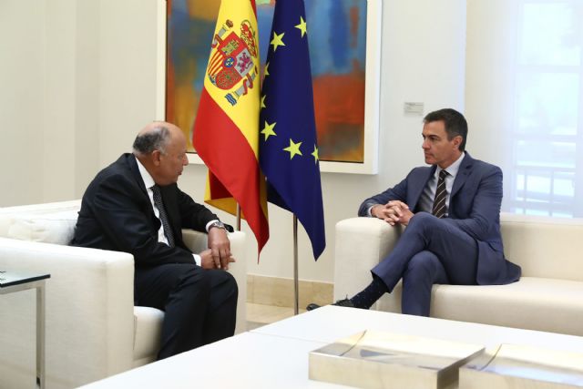 El presidente del Gobierno se reúne con el ministro de Asuntos Exteriores de Egipto, Sameh Shoukry - 1, Foto 1