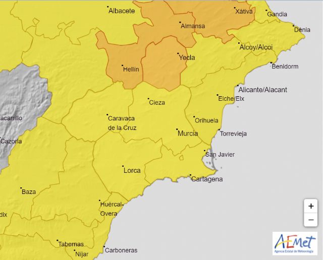 14.37 ACTUALIZACIÓN. Aviso naranja por lluvia y tormentas en el Altiplano - 1, Foto 1