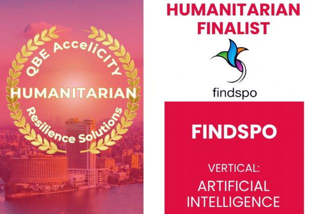 Las novedosas acciones humanitarias de Findspo la colocan finalista del QBE AcceliCITY Resilience Challenge - Humanitarian Track - 1, Foto 1