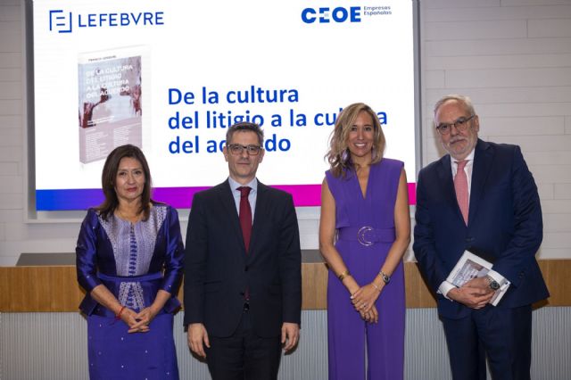 Lefebvre presenta De la cultura del litigio a la cultura del acuerdo con la participación del Ministerio de Justicia, CEOE y destacados líderes de la sociedad civil española - 1, Foto 1