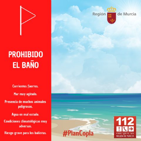 Los puestos de vigilancia de playas del Plan Copla han abierto con 11 banderas rojas en Cartagena y San Javier - 1, Foto 1