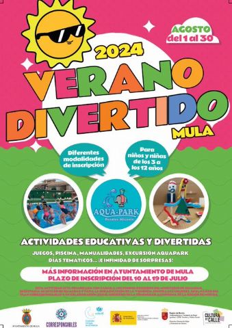 Apertura de inscripciones para la Escuela de Verano de agosto en Mula y pedanías y el Campus Deportivo financiado por el Ministerio de Igualdad de España - 1, Foto 1