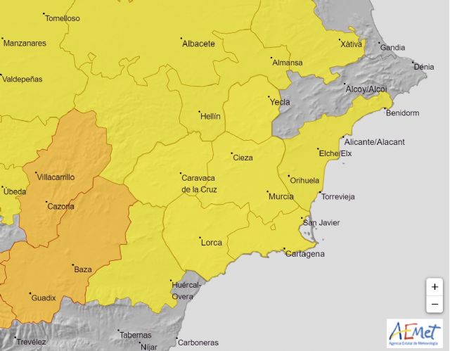 Avisos por fenmenos adversos de nivel amarillo por altas temperaturas en la Regin de Murcia, Foto 1