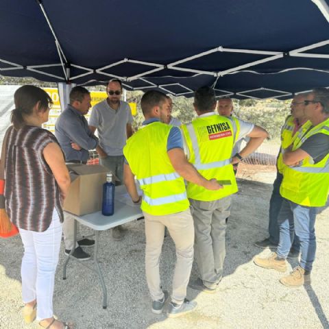 Visita a las obras de renovación del sistema de abastecimiento de agua potable de Mula - 1, Foto 1