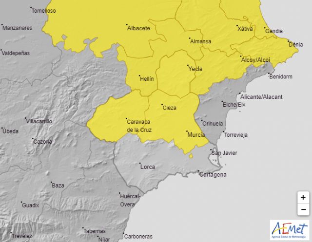 Meteorología emite avisos de nivel amarillo por lluvia y tormentas para mañana en el Noroeste, Altiplano y Vega del Segura - 1, Foto 1