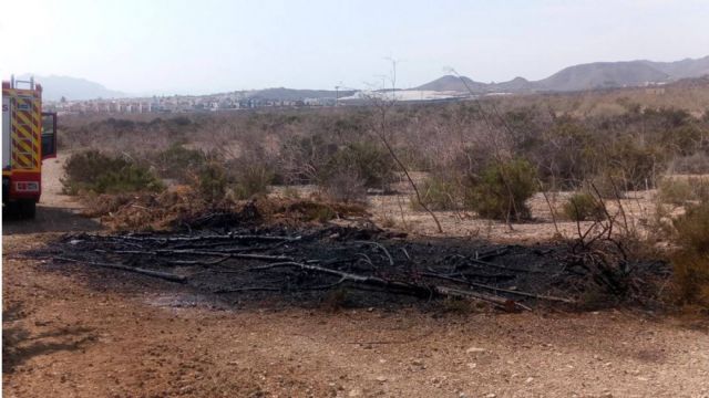 Incendio junto al camping Los Delfines, en Mazarrn, Foto 1