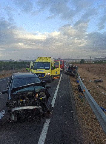 Seis personas heridas en un accidente de tráfico ocurrido en la N-344, Jumilla - 1, Foto 1