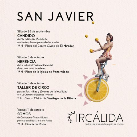 San Javier será una de las tres sedes de Circálida, el primer Festival de Circo de la Región de Murcia - 1, Foto 1