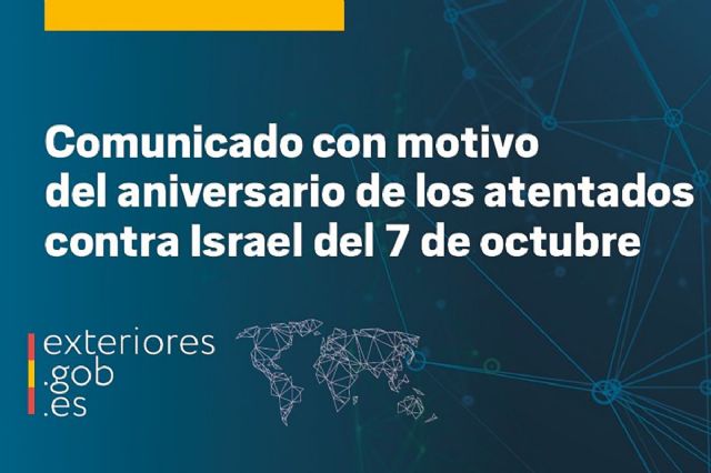 El Gobierno reitera su condena de los atentados del 7 de octubre contra Israel en el aniversario del ataque - 1, Foto 1