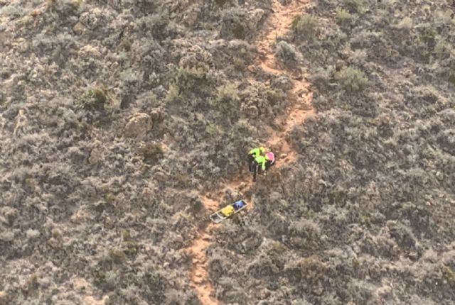 Rescatan a senderista accidentada en las inmediaciones del Monte Roldan, Cartagena - 1, Foto 1