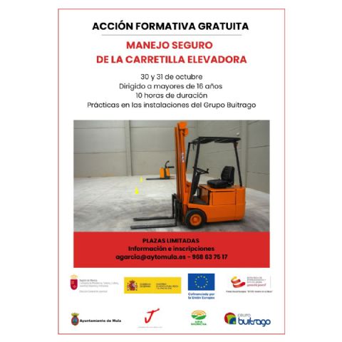 El Ayuntamiento de Mula organiza un curso de carretilla elevadora para jóvenes - 1, Foto 1