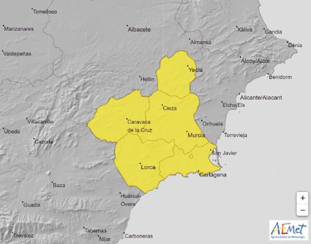 La Agencia Estatal de Meteorologa actualiza su aviso por lluvia (15 litros y tormentas), Foto 1