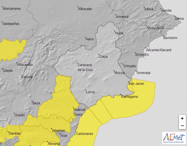 Meteorología advierte de temporal en la costa para mañana jueves con viento de 50-60 km/h y emite aviso amarillo por fenómenos costeros - 1, Foto 1