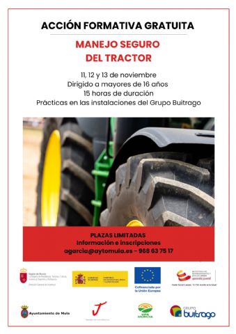 Nuevo curso gratuito sobre manejo seguro de tractores en Mula - 1, Foto 1