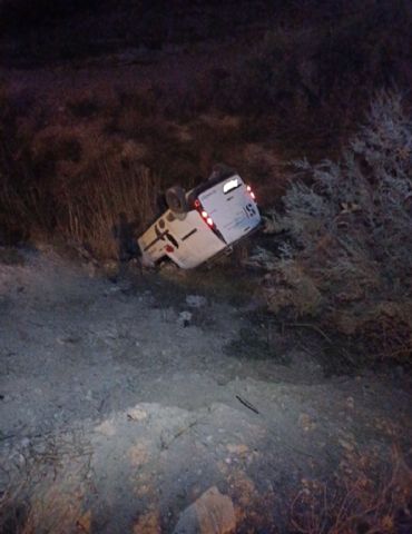 Un herido tras caer por una rambla el vehículo en el que circulaba, en Churra, Murcia - 1, Foto 1