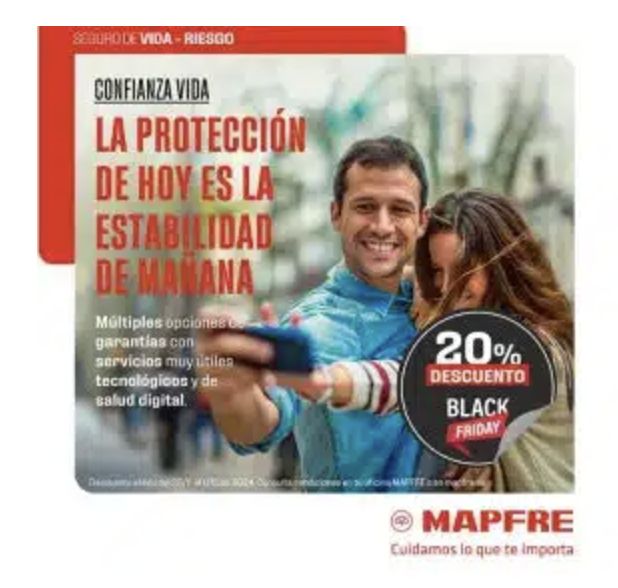 MAPFRE se une al Black Friday con el 20% de descuento en una selección de sus seguros de vida y accidentes - 1, Foto 1