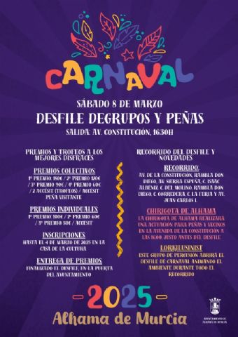 Alhama de Murcia se prepara para un Carnaval 2025 lleno de sorpresas, Foto 1