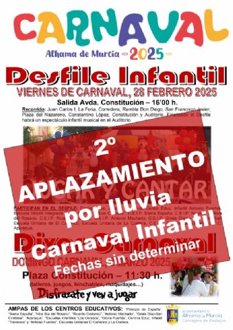 El carnaval infantil de Alhama se aplaza por previsin de lluvias, Foto 1