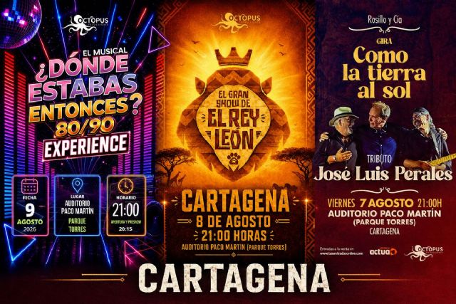 El Auditorio Paco Martín suma en agosto tres nuevos espectáculos musicales para todos los públicos El Auditorio Paco Martín suma en agosto tres nuevos espectáculos musicales para todos los públicos