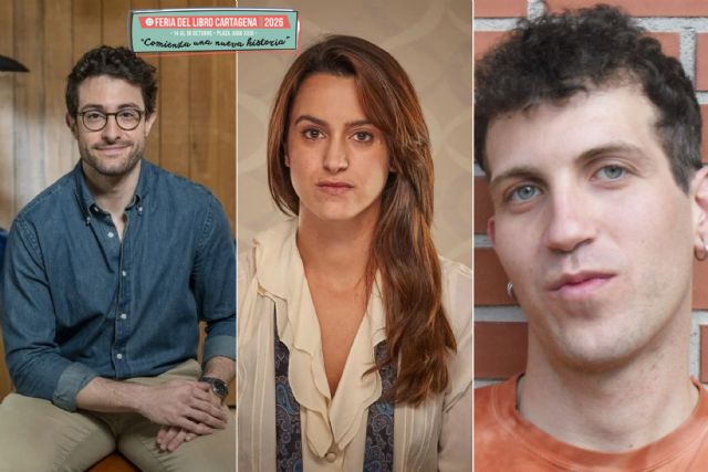 Fernando Bonete, Carlota Pérez-Reverte, Marta Ros y Pablo Velasco, este sábado en la Feria del Libro de Cartagena Fernando Bonete, Carlota Pérez-Reverte, Marta Ros y Pablo Velasco, este sábado en la Feria del Libro de Cartagena