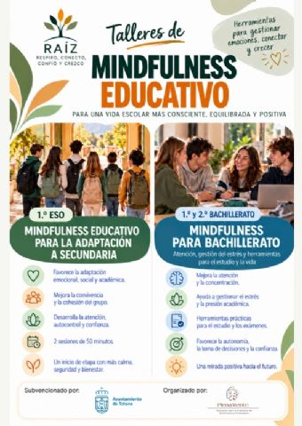 Arrancan en el IES Prado Mayor los talleres del programa RAÍZ para fomentar el bienestar emocional entre estudiantes de ESO y Bachillerato Arrancan en el IES Prado Mayor los talleres del programa RAÍZ para fomentar el bienestar emocional entre estudiantes de ESO y Bachillerato