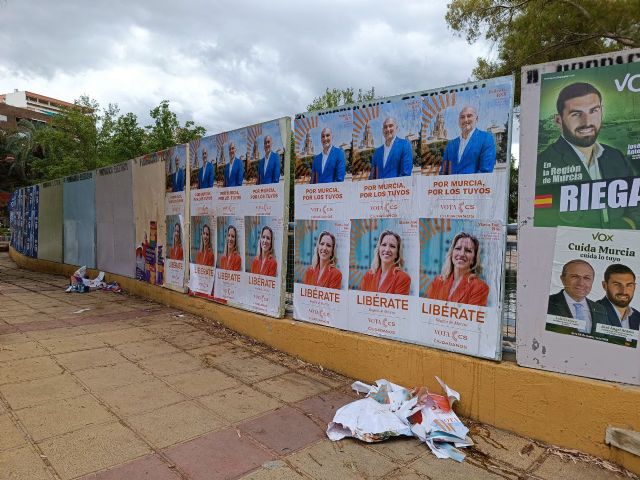 La coalición Podemos + IU-Verdes + Alianza Verde denuncia a VOX y Cs por graves incidencias en la pegada de carteles - 2, Foto 2