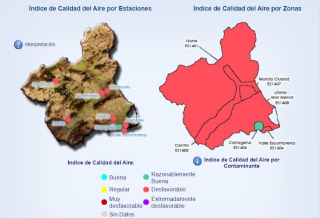 Activado el Nivel Preventivo en La Aljorra, Alumbres y Valle de Escombreras por partículas en suspensión - 1, Foto 1