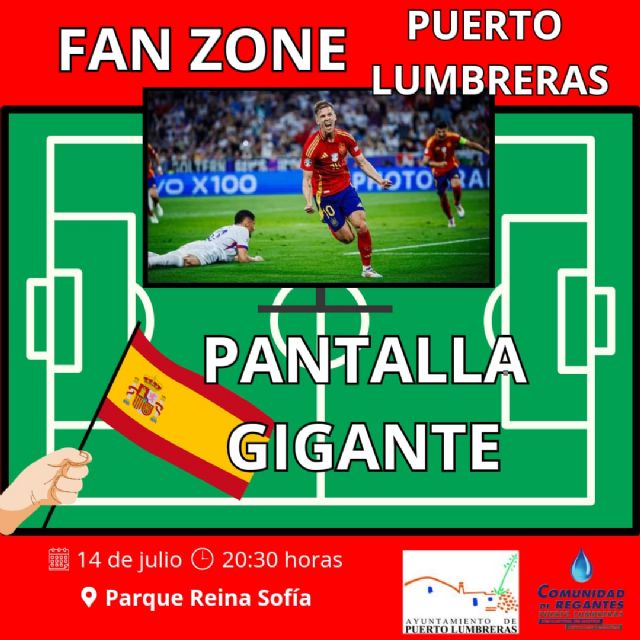 Puerto Lumbreras instalará una pantalla gigante para apoyar a la Selección Española de Fútbol en la final de la Eurocopa 2024 del próximo domingo - 1, Foto 1