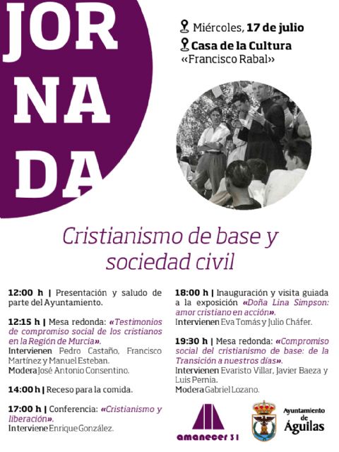 Referentes nacionales del cristianismo de base se darán cita en Águilas - 1, Foto 1