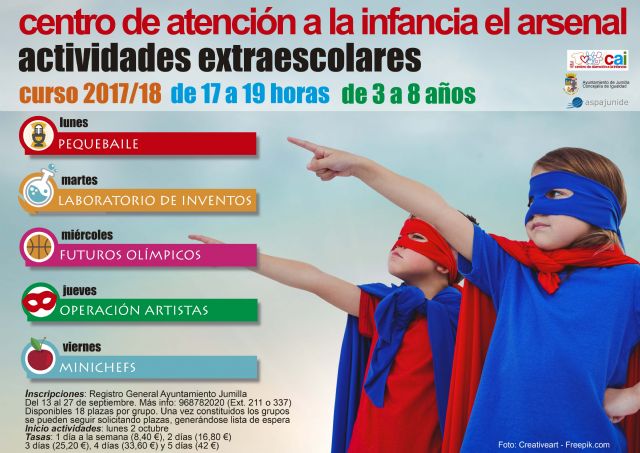 Mañana se abre al plazo de inscripciones para las actividades extraescolares del CAI - 1, Foto 1