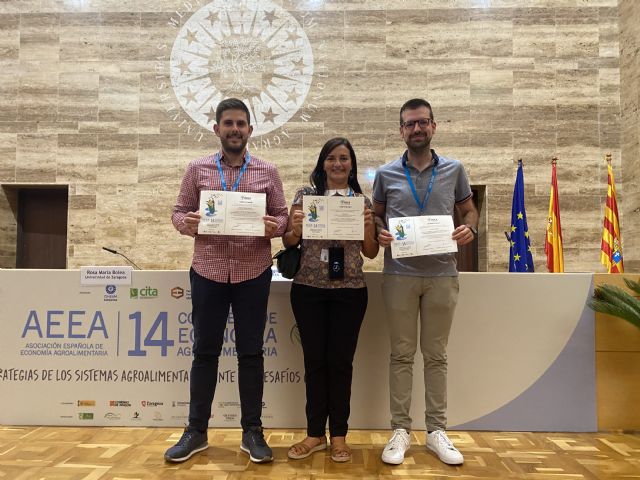 Premiados tres jóvenes investigadores de la UPCT en un Congreso de Economía Agroalimentaria - 1, Foto 1