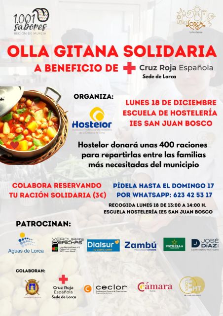 Hostelor ayudará de nuevo a las familias más necesitadas de Lorca elaborando 400 raciones de olla gitana - 1, Foto 1