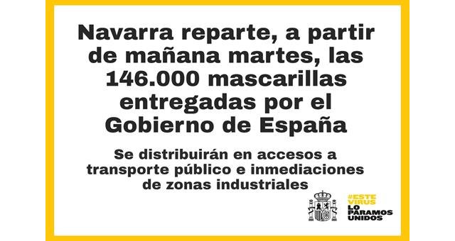 Las 146.000 mascarillas del Gobierno de España se repartirán en accesos a transporte público y en las inmediaciones de zonas industriales - 1, Foto 1