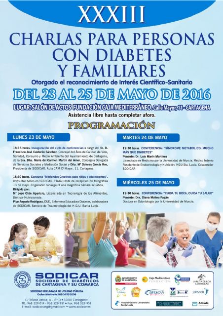 Las charlas de SODICAR mostrarán la alimentación saludable como factor principal de lucha contra la diabetes - 1, Foto 1