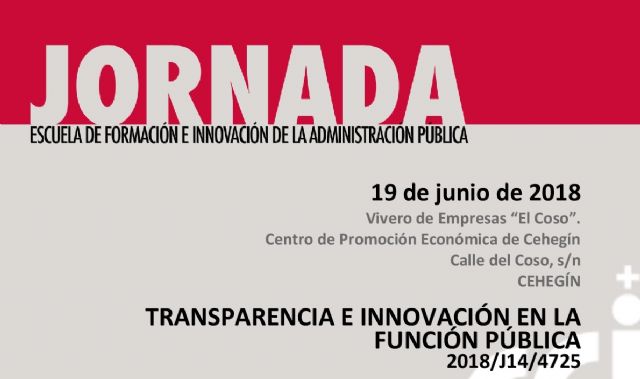 Cehegín acogerá el próximo 19 de junio la jornada Transparencia e innovación en la Función Pública - 1, Foto 1