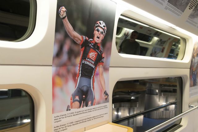 Los murcianos Alejandro Valverde y Luis León Sánchez, entre los ciclistas homenajeados en la exposición fotográfica de Renfe “Etapa reina, objetivo París” - 3, Foto 3